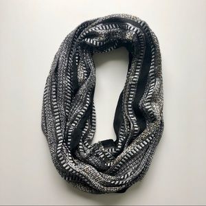 Black and Silver Infinity Scarf